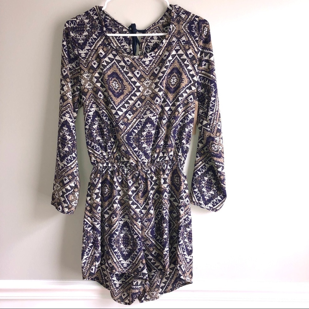 Addie geometric print romper